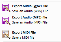 export audio